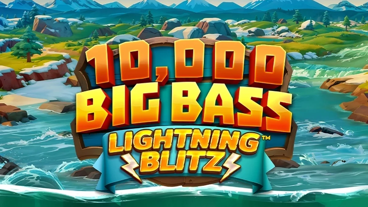Tampilan antarmuka permainan slot 10,000 Big Bass Lightning Blitz